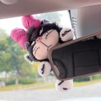 New Car Lucy Cat Rearview Mirror Decoration Anime Cartoon Car Seat Belt Cover Kawaii Car Accessories Interior Ornaments