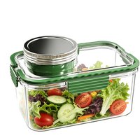 Portable Salad Pod Container with Seasoning Box Leak Proof Oats Container Reusable Keep it Fresh Fresh Salad Bowl Meal Prep