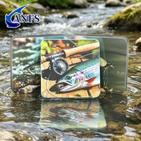 ANFS 1piece Metal Fly Fishing Box, Fishing Storage Box for Freshwater Saltwater, Cool Men Fishing Gift