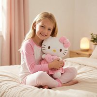 (Authorized) 1PC Sanrio Kawaii Hello Kitty plush toy, room decoration, perfect for Halloween, Christmas, birthdays and holiday g