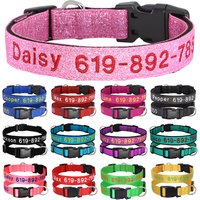 Personalized Embroidered Dog Collar Perro Nylon Custom Pet Puppy Kitten ID Name Accessories Collars For Small Medium Large Dogs