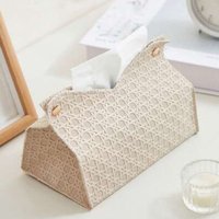 PU leather tissue box, decorative napkin holder with buttons, suitable for home living rooms, bedrooms, and bathrooms.