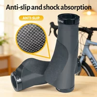 1 pair Bicycle TPR Rubber Handlebar Grips for MTB Soft Cycling Handle Bar Cover End Non-slip Aluminum Lock Mountain Bike Scooter