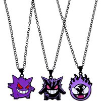Gengar Cosplay Pendant Necklace - Anime Charms Jewelry for Women Men Kids Chain Choker Perfect Party Gift