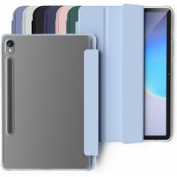 case For Samsung Tab S10 Lite/S10 FE/S10/S9 FE/S9, Tab A9/A11/A9+/A11+, Crystal Clear Case with Pencil Slot, Auto Sleep Wake