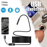 5.5mm 7.0mm Waterproof Endoscope Camera 6 LEDs Adjustable USB Android Flexible Inspection Borescope for Phone PC Dental Mirror