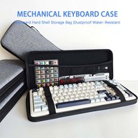 1pc Protective Keyboard Carry Case Bag, Thick EVA Shell with Inner Compartment, for LAN Party Commute & Home Storage