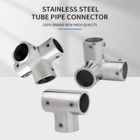 High-Quality Stainless Steel Marine Boat Tee/4 Way Handrail Fitting 90° Rail Tee Joint Connector for 25 mm Tube/Pipe