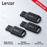 Lexar USB Flash Drive V400 USB 3.2 Pen Drive 32GB 64GB 128GB Black Memory Stick Original Flash U Disk for Computer Pro Max