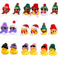 2 Set Rubber Duck Car Ornaments Yellow Duck Christmas Car Dashboard Decorations for Car Dashboard Accessories Holiday