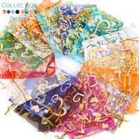 50pcs/Lot Colorful Drawstring Organza Bags Jewelry Packaging Bags Candy Wedding Party Bags Wholesale Gifts Pouches Wholesales