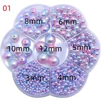 1150pcs/box Acrylic Pearl round Beads 3-12mm Mix Size for DIY Jewelry Making Bracelets Necklaces Sewing