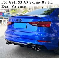 For Audi A3 S-line S3 8v Sedan Facelift 2017-2020(Not for A3 Base Model) Rear Bumper Diffuser Splitter Rear Bumper Valance