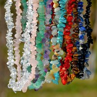 Natural Irregular Stone Crystal Necklace Bohemian Spring/Summer Beach Style