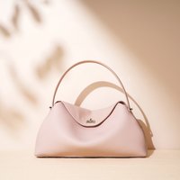 2026 summer genuine leather shoulder crossbody bag top layer cowhide handbag luxurious and fashionable pink women's bag