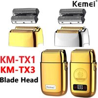 Kemei – ensemble de feuilles de rechange professionnelles et de lames de coupe, adapté au rasoir Kemei TX1, lames de rasoir électriques originales