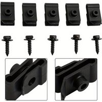 5pcs Nuts+5pcs Screws Car Screw Base U-Clips Car Bumper Fender Trim Leaf Board Trim Clips For Toyota RAV4 For Prius Yaris