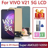 Super AMOLED V21 5G Display Screen For Vivo V21 5G LCD V2050 Display Touch Screen Digitizer Assembly Replacement