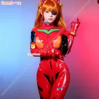 Asuka Cosplay Costumes Wig Game EVA Uniform Red Jumpsuits Role Play Outfit Halloween Carnival Party Suit For Women