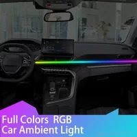 Universal For Peugeot 2008 3008 4008 5008 308 408 LED Car Ambient Light Dashboard RGB Hidden Flowing Lamp 64 colors USB 1.1m