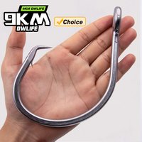 9KM Giant Fishing Hook 6/0-28/0 Forged in-line Circle Hooks Shark & Swordfish &Tuna Hook Saltwater Fishing 2-25pcs