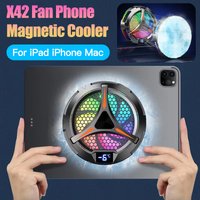 X42 Fan Phone Magnetic Cooler for Dedicated Tablet with Aluminum Laptop Tablet Stand Radiator Peltier Cooler for IPad Iphone Mac