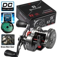 SOUGAYILANG DC Round Baitcasting Reel, 7.2:1 155g Ultralight, Hybrid Ceramic Bearings, Digital Control Electronic Brake System
