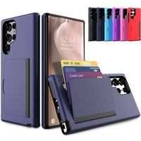 For Samsung Galaxy S24 Ultra S23 S22Plus S21+ S20 FE S10 A12 A52 A72 Case Wallet Card Slot Credit Card Cover For Samsung Note 20