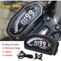 Universal Speedometer Motorcycle Digital Dash 12RPM LCD Odometer Tachometer with Bracket Sensor 12V for Honda MSX125 2013-2019