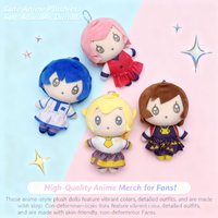 Miku Hatsune Keychain Plush Doll Anime Cute Backpack Charm Vocaloid Hanging Toy Figure Collectible Gift for Fans Cosplay