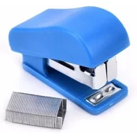 STONEGO Mini Stapler Set Portable Office Supplies Cute Stapler with 50 Staples 0.9cm for A4 Paper Random Color