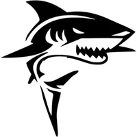 13cm Shark Sticker Car Accessories Stylish, Sunscreen and Waterproof Custom Stickers on Motorcycle Exterior Parts Cute, Decals