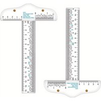 1Pc Plastic T-Ruler with Clear Measurement Scale Portable Precision Ruler for Office Graduates and Book Lovers