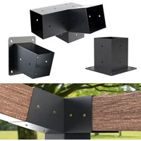 1 Set Slanted Roof Pergola Brackets Wall Mount With Hardware For 4x4 Inch Porch Gazebo Roof Pavilion Bracket Accessories