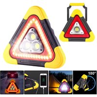 3 in 1 Solar Emergency Triangular Warning Light Safety Emergency Breakdown Alarm Lamp Portable Solar Light For Camping Workin