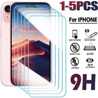 1-5PCS 9H Full Cover Tempered Glass For iPhone 15 13 12 11 Pro Max Protective Glass on iPhone XS Max XR 14 Plus Screen Protector