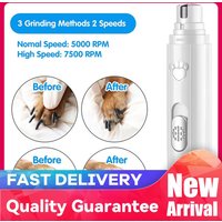 Electric Dog Nail Grinder with Polisher Wheel LED Light Pet Nail Grinder 500 MAh 2-Speed Pet Nail Trimmers for Pet Paws Grooming