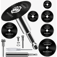 10PCS HSS Rotary Saw Blades 1/4" Hex Shank Cutting Discs for Metal Wood Plastic Drill Grinder Rotary Tool Accessories