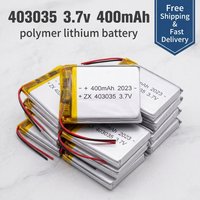 403035 Lithium Polymer Battery 3.7V 400mAh PH-2P Plug for Smart Band, Massage Instrument & Loudspeaker