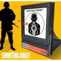 AA2 Airsoft Target with Trap Net Catcher Pellet&BB Bullets Recycling Targets Portable Folding Metal Target for Shooting Training