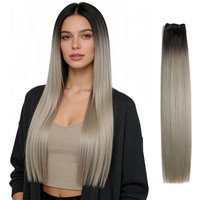30 Inch Ombre Ash Blonde #613 Bone Silky Straight Hair Bundles Long Synthetic Heat Resistant Hair Weft for Weaving Bug Hair