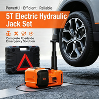Szybka dostawa lokalna w UE (2 dni PL / 3 dni DE) Podnośnik hydrauliczny do samochodu, podnośnik elektryczny 5T z wbudowaną pompką, światło LED, podnośnik samochodowy do SUV-ów i ciężarówek, wymiana
