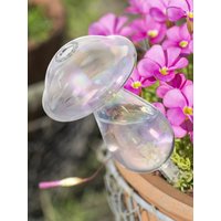 4Pcs New Plant Watering Globes Glass Mushroom Style Self Watering Planter Bulbs Automatic Irrigation System for Plant Gardening
