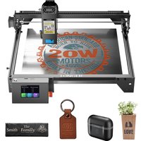 LONGER RAY5 20W Lasergraviergerät 0,08 x 0,1 mm Fokuspunkt 3,5-Zoll-Touchscreen Offline-Gravur Unterstützt WLAN, APP, USB und TF-Karten