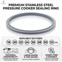 Silicone Pressure Cooker Sealing Ring 18-32cm 2-8L Silicone Rubber Gasket Heat Resistant Leakproof Replacement Part Cooker Parts