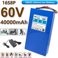 Nouveau 60V 40Ah 16S8P Lithium 18650 Batterie 500-3000W Haute Puissance Intégré BMS Scooter Moto Charge Batterie
