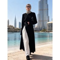 Eid Muslim Set Women Suit Long Top Skirts Women Arab 2 Piece Sets Turtleneck Robe Skirt Ramadan Morocco Dubai Islam Outfits 2026