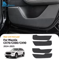 For Mazda CX-70 CX-80 CX-90 Interior Door Anti Kick Pad Top Suede Trim Accessory Mat for LHD RHD 2024 2025 Car Accessories