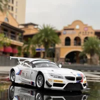 1/32 Z4 GT3 Alloy Racing Car Model Diecasts & Toy Vehicles Metal Toy Car Model Simulation Sound Light Collection Gift