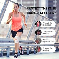 Breathable Knee Brace with Spring Stabilizers, Adjustable Support for Meniscus & Arthritis Pain, Lightweight Running Knee Sleeve